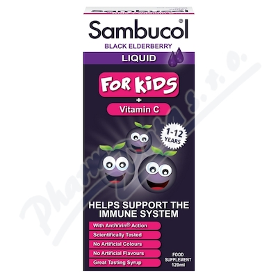 SAMBUCOL Pro Dti + vitamin C Sirup 120 ml