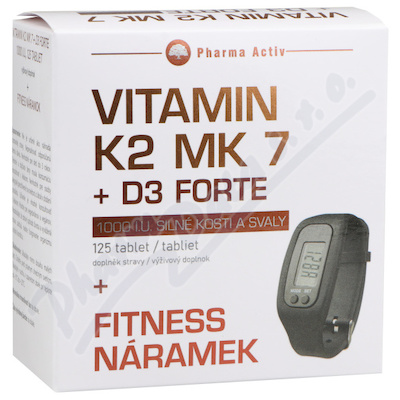 Vitamn K2 MK 7 + D3 Forte tbl.125 + Fitness nr.