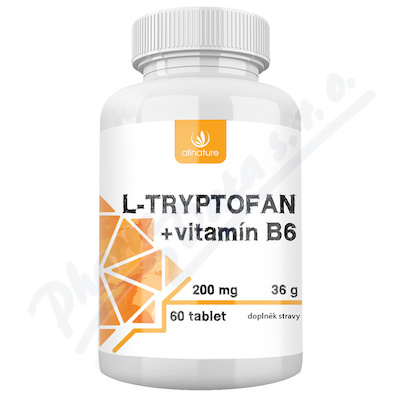 Allnature L-tryptofan+vit.B6 200mg-2.5mg tbl.60