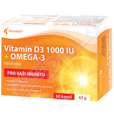 Vitamn D3 1000 IU+Omega-3 cps.60