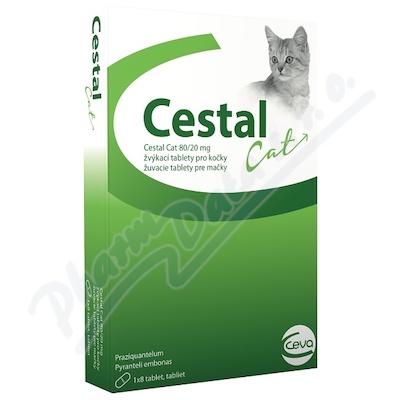 Cestal Cat 80-20mg vkac tablety pro koky tbl.8