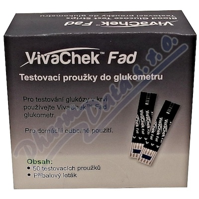 Prouky do glukometru VivaChek Fad 50ks