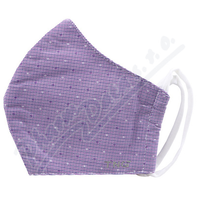 Rouka textiln 3-vrstv fialov vzor vel.M 1ks