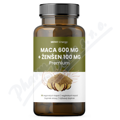 MOVit Maca 600 mg+enen 100mg Premium cps.90