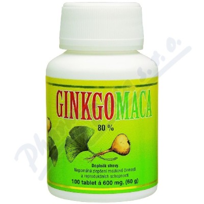 HEMANN Ginkgo maca bylin.tablety 100 tbl. 600mg